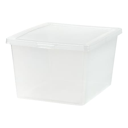 Iris® Snap Top Storage Boxes, 6.13 Gallon, Clear, Set Of 6 Boxes