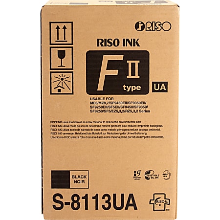 Riso S 8113 Black F II Type Duplicator Ink Box of 2 Risograph S8113U ...