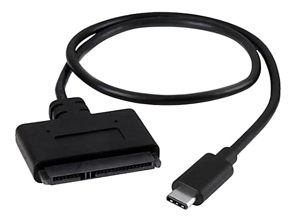 StarTech.com USB C To SATA Adapter - for 2.5 SATA Drives - UASP - External Hard Drive Cable - USB Type C to SATA Adapter - SFirst End: 1 x SATA - Second End: 1 x Type C Male USB - 1.25 GB/s - Black