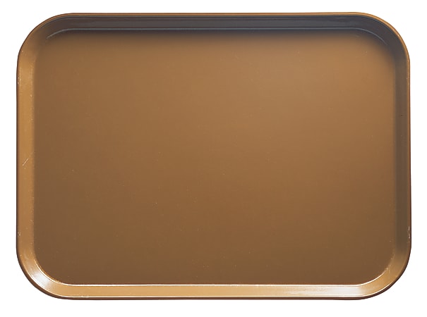 Cambro Camtray Rectangular Serving Trays, 15" x 20-1/4", Suede Brown, Pack Of 12 Trays