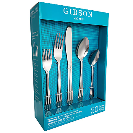 Gibson Stainless Steel Tablespoons Flatware Silverware Set of 6