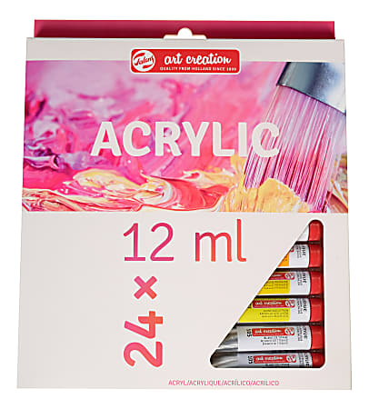 Handy Art Acrylic Paint Set With Pumps 0.5 Gallons Primary Colors Set Of 8  - Office Depot