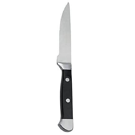 Winco Steak Knives 5 BlackSilver Pack Of 12 Knives - Office Depot