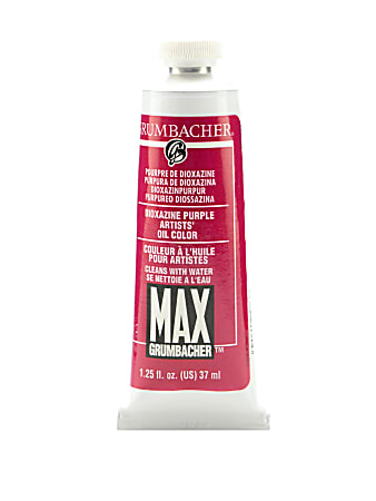 Grumbacher Max Water Miscible Oil Colors, 1.25 Oz, Dioxazine Purple, Pack Of 2