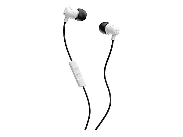 Skullcandy Jib - Earphones with mic - in-ear - wired - 3.5 mm jack - noise isolating - white/black/white