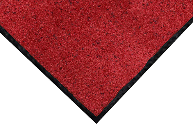 M+A Matting ColorStar Mat, 3' x 10', Red/Black, Cleats Plus
