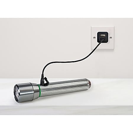 Energizer Vision HD Rechargeable LED Flashlight - LED - 1000 lm Lumen - Battery Rechargeable - Battery, USB - Aluminum Alloy - Drop Resistant, Impact Resistant - Aluminum