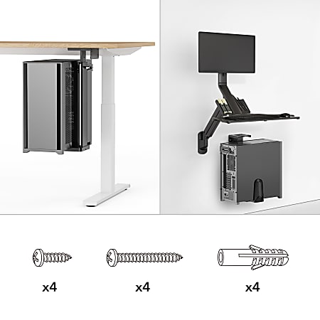 Mount It Heavy Duty Under DeskWall CPU Mount Matte Black