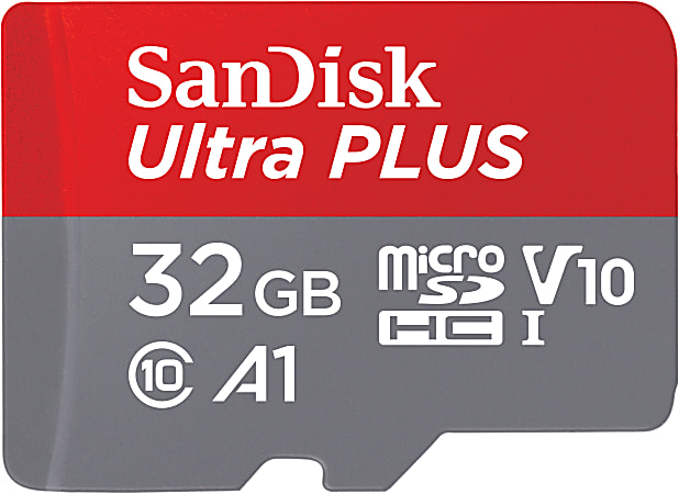 SanDisk® Ultra PLUS microSD™ Card, Pack of 2, 32GB