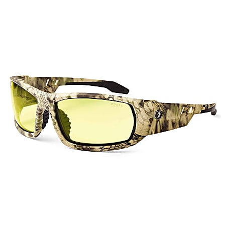 Ergodyne Skullerz® Safety Glasses, Odin, Kryptek Highlander Frame, Yellow Lens