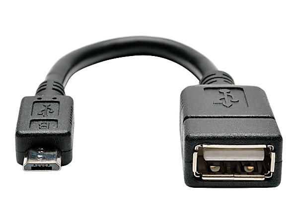 Eaton Tripp Lite Series Micro USB to USB OTG Host Adapter Cable 5 Pin Micro USB B to USB A M F 6 in. 15.24 cm USB cable Micro USB Type B M