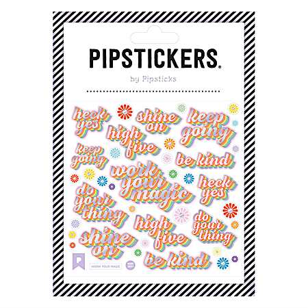 Pipsticks Decorative Stickers, 4" x 4", Work Your Magic
