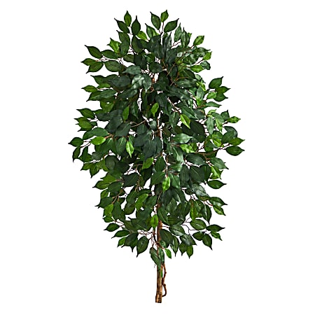 Nearly Natural Single Ficus 48”H Artificial Plant, 48”H x 10”W x 10”D, Green