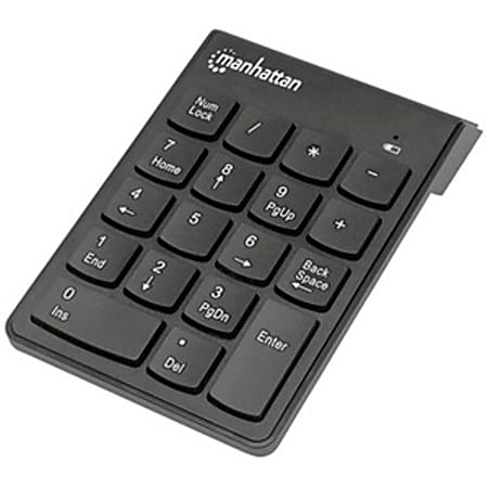 Manhattan 18-Key Numeric Wireless Keypad, Black, 178846