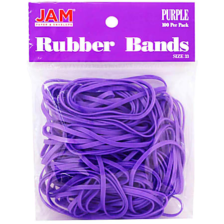 JAM Paper Colored Rubber Bands, #107, 50/Pack (333107RBBL)