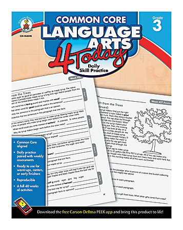 Carson-Dellosa Common Core Language Arts 4 Today, Grade 3