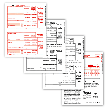 ComplyRight 1099 DIV Tax Forms Set 4 Part Copy A B C AndOr State Laser ...
