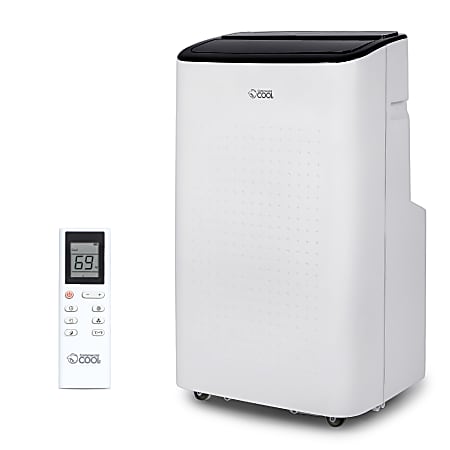 Commercial Cool Portable Air Conditioner Unit With Dehumidifier & Fan, 28-15/16”H x 16-3/4”W, 12,000 BTU, White