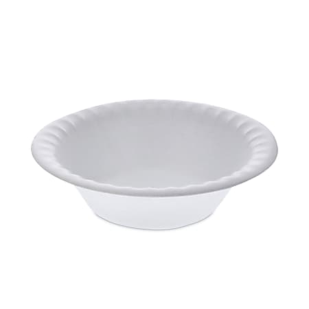 Pactiv Evergreen Placesetter® Placesetter Satin Non-Laminated Foam Dinnerware, Bowl, 12 oz, 6" dia, White, 1,000/Carton