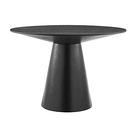 Eurostyle Wesley Round Dining Table, 30"H x 43-1/2"W x 43-1/2"D, Matte Black