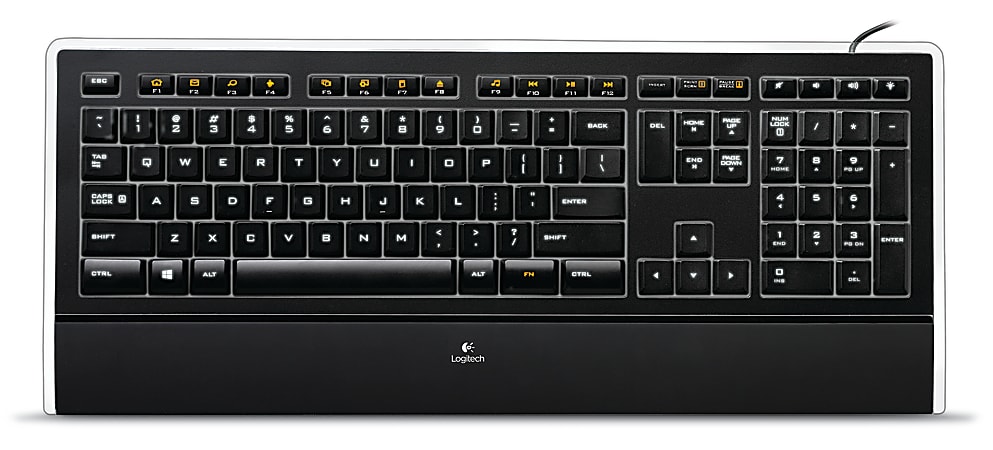 Logitech® K740 Illuminated Keyboard, Black
