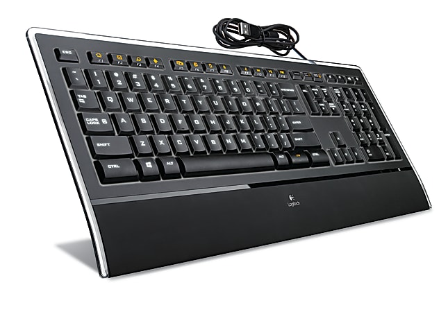 【返品交換不可】 Black Keyboard Illuminated K740 Logitech - Depot Office キーボード