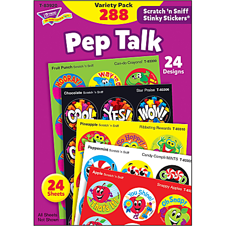 Trend Pep Talk Scratch 'n Sniff Stinky Stickers - (Unicorn, Country Critters, Ribbeting Rewards, Candy Compl - 83920