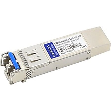 AddOn Cisco CWDM-10G-1510-40 Compatible TAA Compliant 10GBase-CWDM SFP+ Transceiver (SMF, 1510nm, 40km, LC) - 100% compatible and guaranteed to work