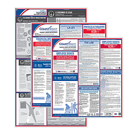 ComplyRight™ Federal (Bilingual) And State (English) Labor Law 1-Year Poster Service, Puerto Rico Spanish