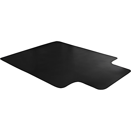 Advantagemat Black Vinyl Lipped Chair Mat for Hard Floor - 45