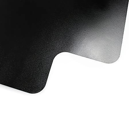 Advantagemat Black Vinyl Lipped Chair Mat for Hard Floor - 45