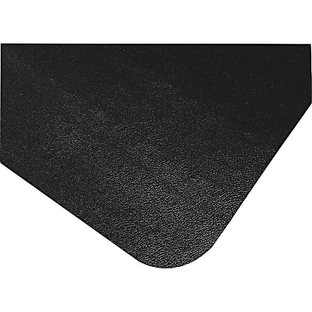 Advantagemat Black Vinyl Lipped Chair Mat for Hard Floor - 45