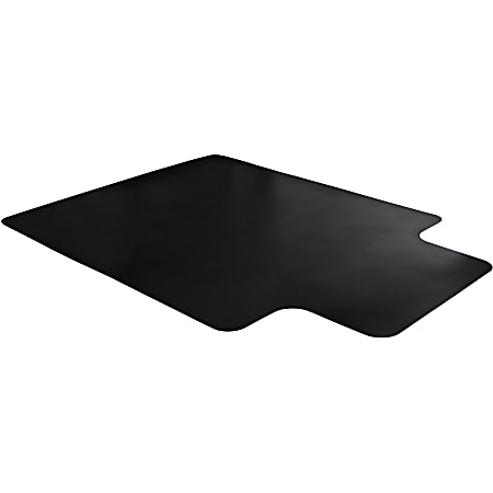 Advantagemat Black Vinyl Lipped Chair Mat for Hard Floor - 45