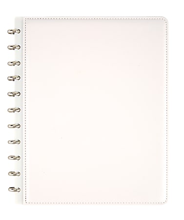 TUL™ Custom Note-Taking System Notebook, 9 1/2" x 11 1/2", Narrow Rule, 60 Pages (30 Sheets), Pearl White