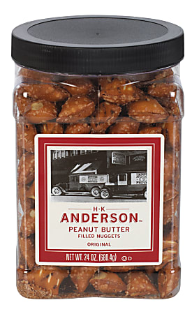 H.K. Anderson™ Peanut Butter-Filled Pretzel Nuggets, 24-Oz Tub
