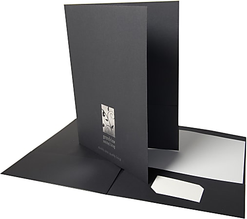 Custom 1-Color Foil-Stamped Standard-Size Presentation Folders, 9" x 12", Box Of 100 Folders