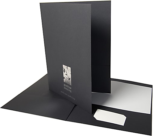 Custom 1-Color Foil-Stamped Standard-Size Presentation Folders,