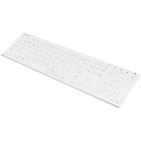 Macally Quick Switch Bluetooth Keyboard for Three Devices - Wireless Connectivity - Bluetooth - 110 Key(s) - ACEBTKEY