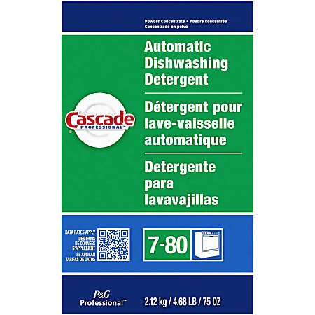 Cascade Professional Automatic Dishwasher Detergent Powder - For Dish - 75 oz (4.69 lb) - Fresh Scent - White - 1 Each