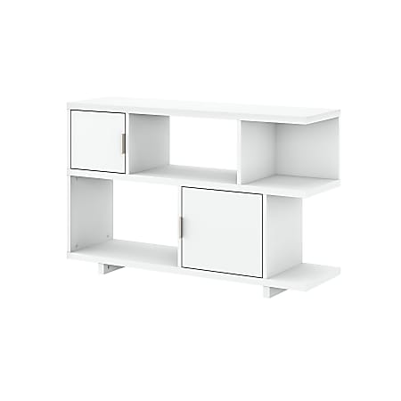 kathy ireland® Home by Bush Furniture Madison Avenue Console Table With Storage, Pure White, Standard Delivery