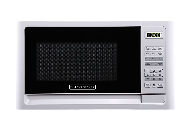 Black+Decker EM031MFO-X1 1.1 Cu Ft Microwave, White