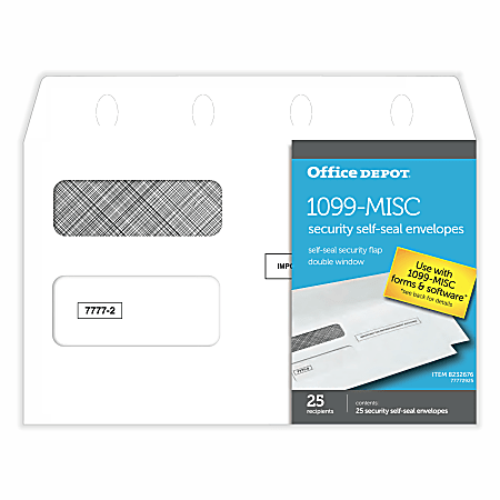 Office Depot® Brand Double-Window Self-Seal Envelopes For