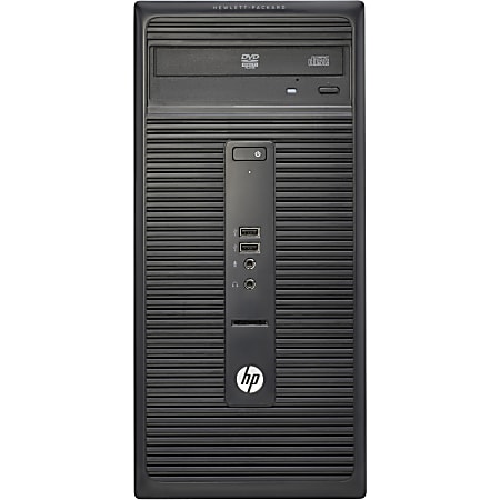 HP Business Desktop 280 G1 Desktop Computer - Intel Pentium G3250 3.20 GHz - 4 GB DDR3 SDRAM - 500 GB HDD - Windows 7 Professional 64-bit (English) upgradable to Windows 8.1 Pro - Micro Tower - Black