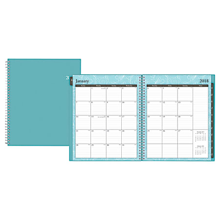 Blue Sky™ Monthly Planner, 8" x 10", 50% Recycled, Knightsbridge, January to December 2018 (100007)