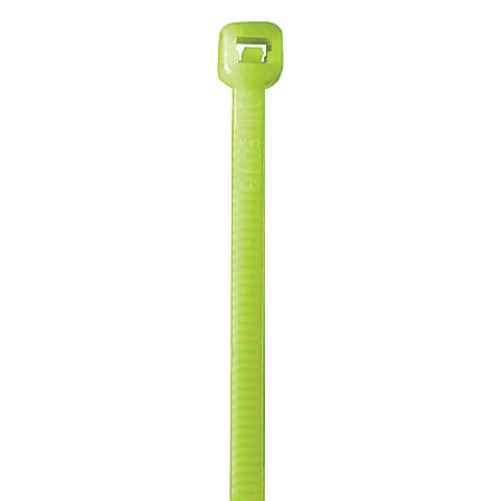 Office Depot® Brand Cable Ties, 50 Lb, 18", Fluorescent Green, Pack Of 500