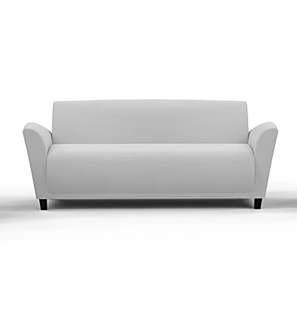 Mayline® Santa Cruz Bonded Leather Lounge Seating Sofa, White/White