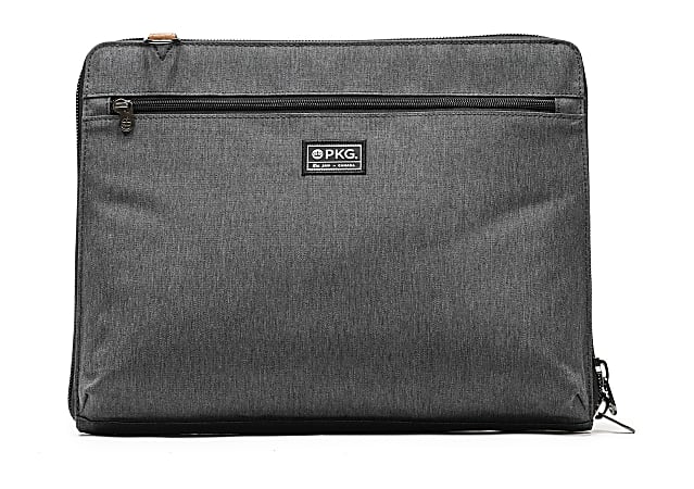 PKG Bags Wellington Messenger Bag, 14”H x 11”W x 2-1/2”D, 100% Recycled, Gray