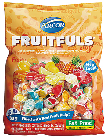 Arcor Assorted Candies, Fruit Filled, 5-Lb Bag