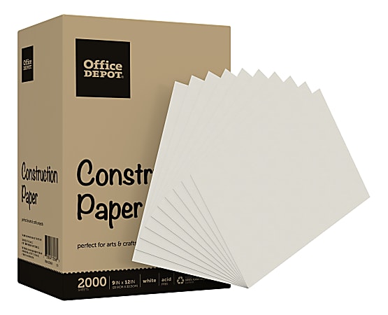 Office Depot Brand Construction Paper 9 x 12 100percent Recycled