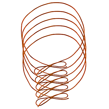 JAM Paper® Large Elastic Gift Wrap String Ties, 22", Metallic Copper, Pack Of 5 Ties